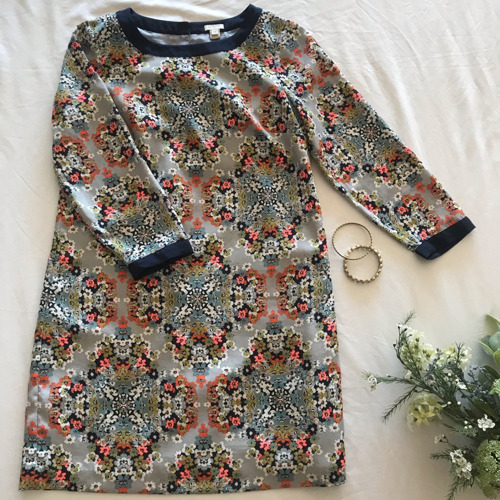 J.Crew floral shift dress size 4! Like new